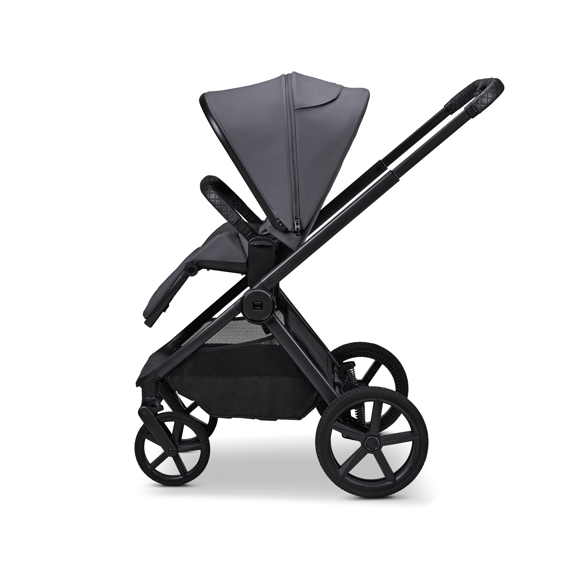 Moon GIO Fold 3in 1 Kombikinderwagen Graphite mit Babyschale Cosmo 2.0 und Lightweight-Rädern