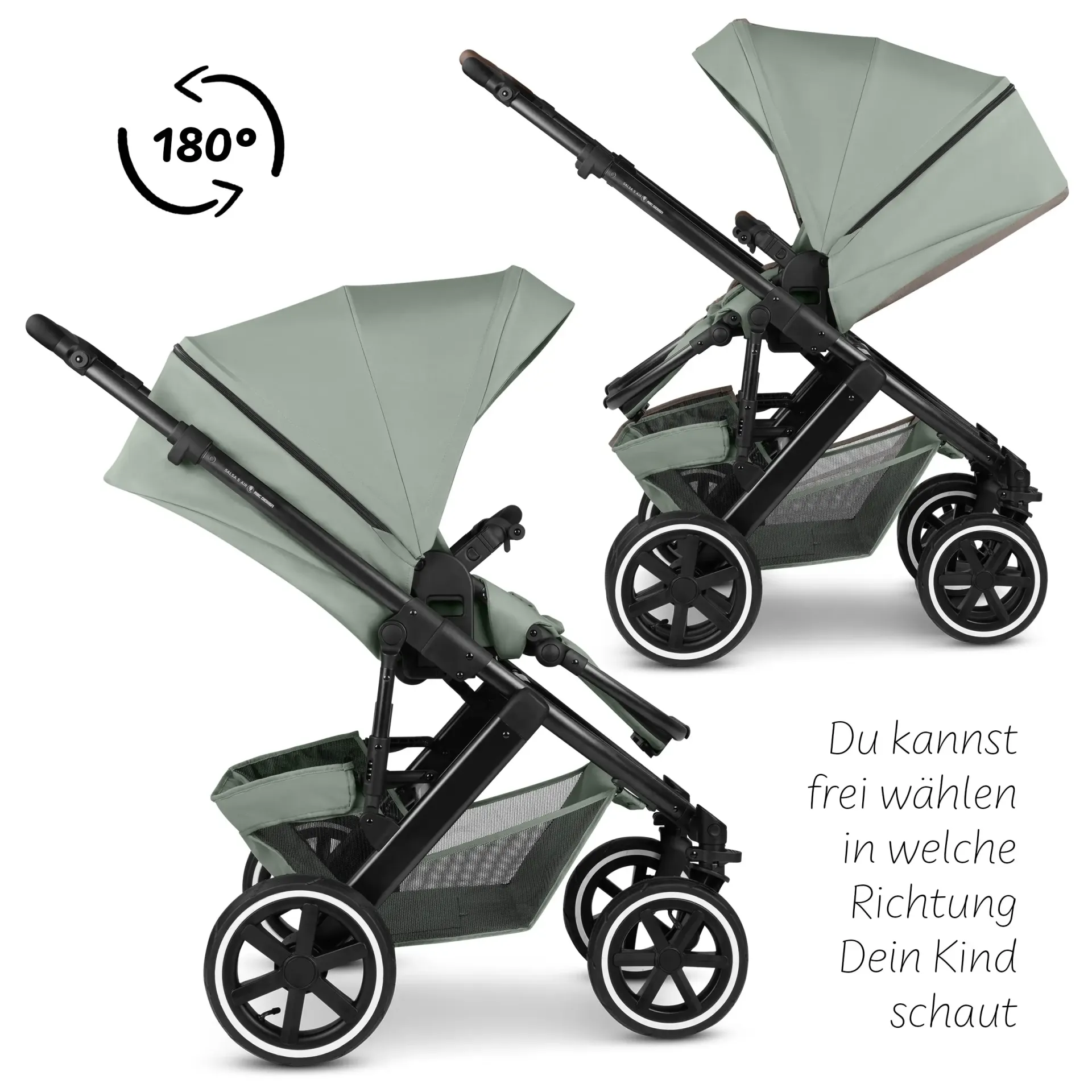 ABC Design Salsa 5 Air 3in1 Kinderwagen Set Pine inkl. Tulip und Adapter 