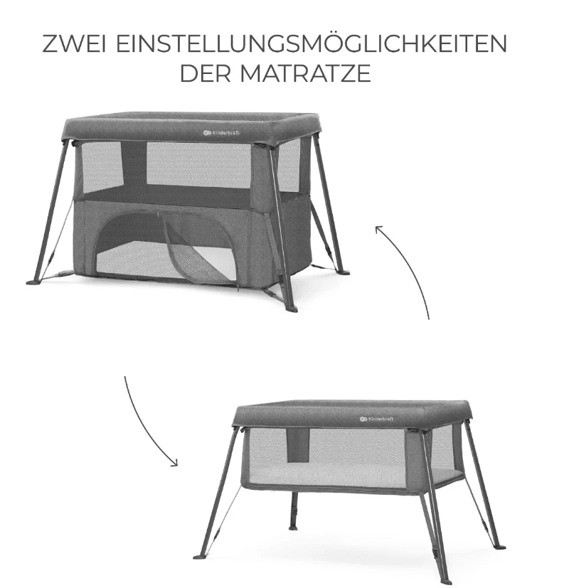 Kinderkraft 3in1 Reisebett CAMI grau Kinderkraft 3in1 Reisebett CAMI grau