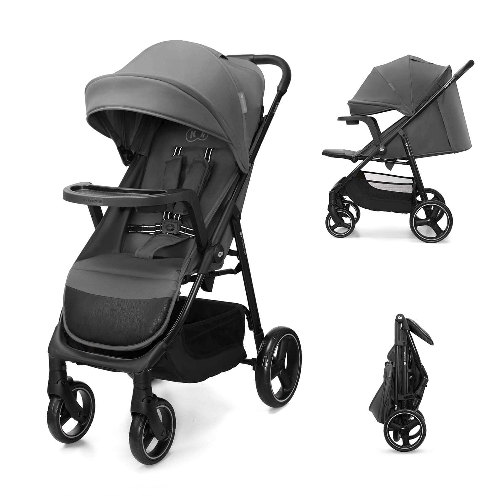 Kinderkraft Buggy TRIG 3 mit Tablett Grau