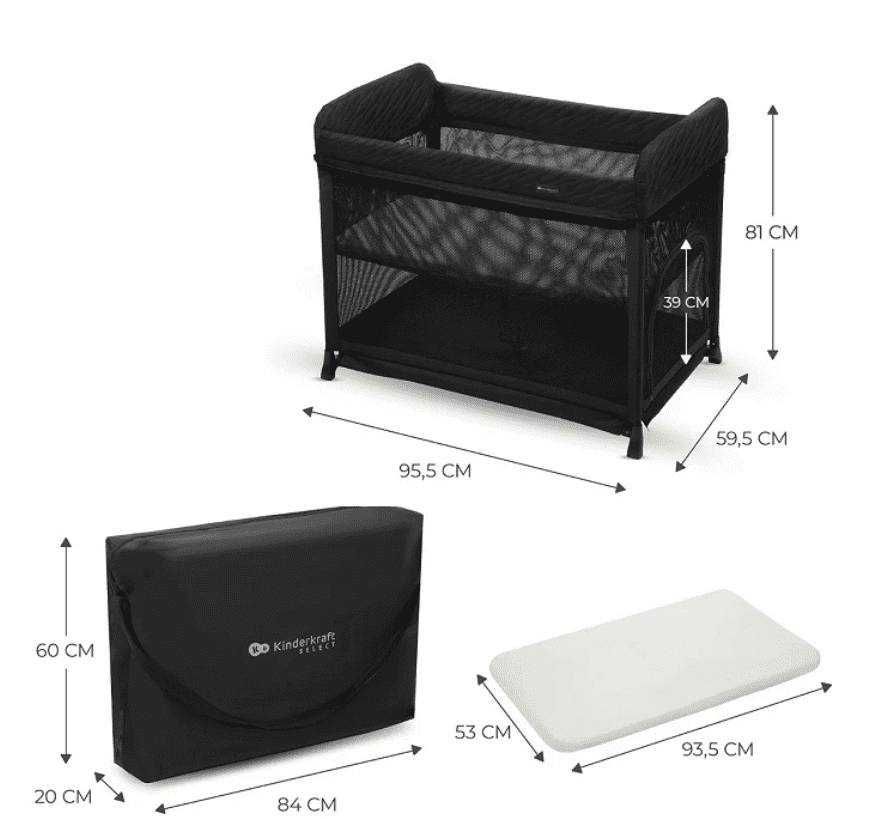 Kinderkraft Reisebett MOON DREAM schwarz