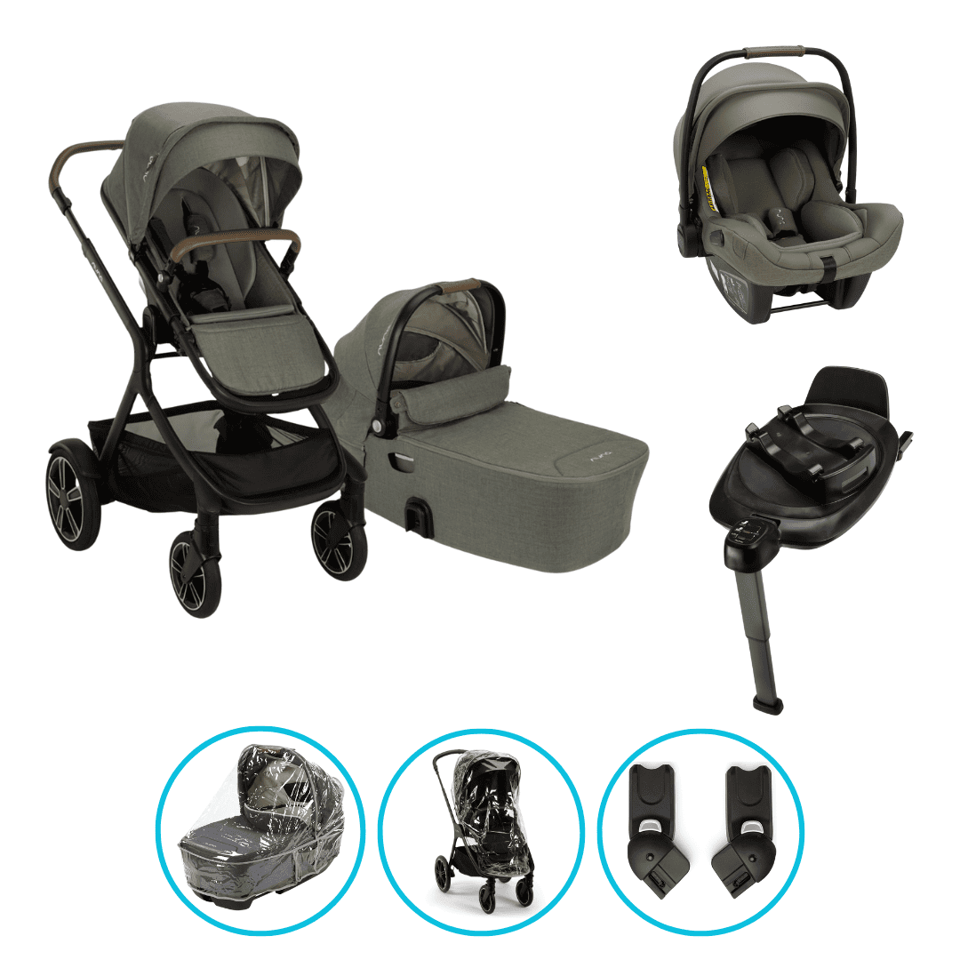 Nuna DEMI Next 4in1 Kinderwagen Set Pine inkl. Pipa Next Pine und Base Next
