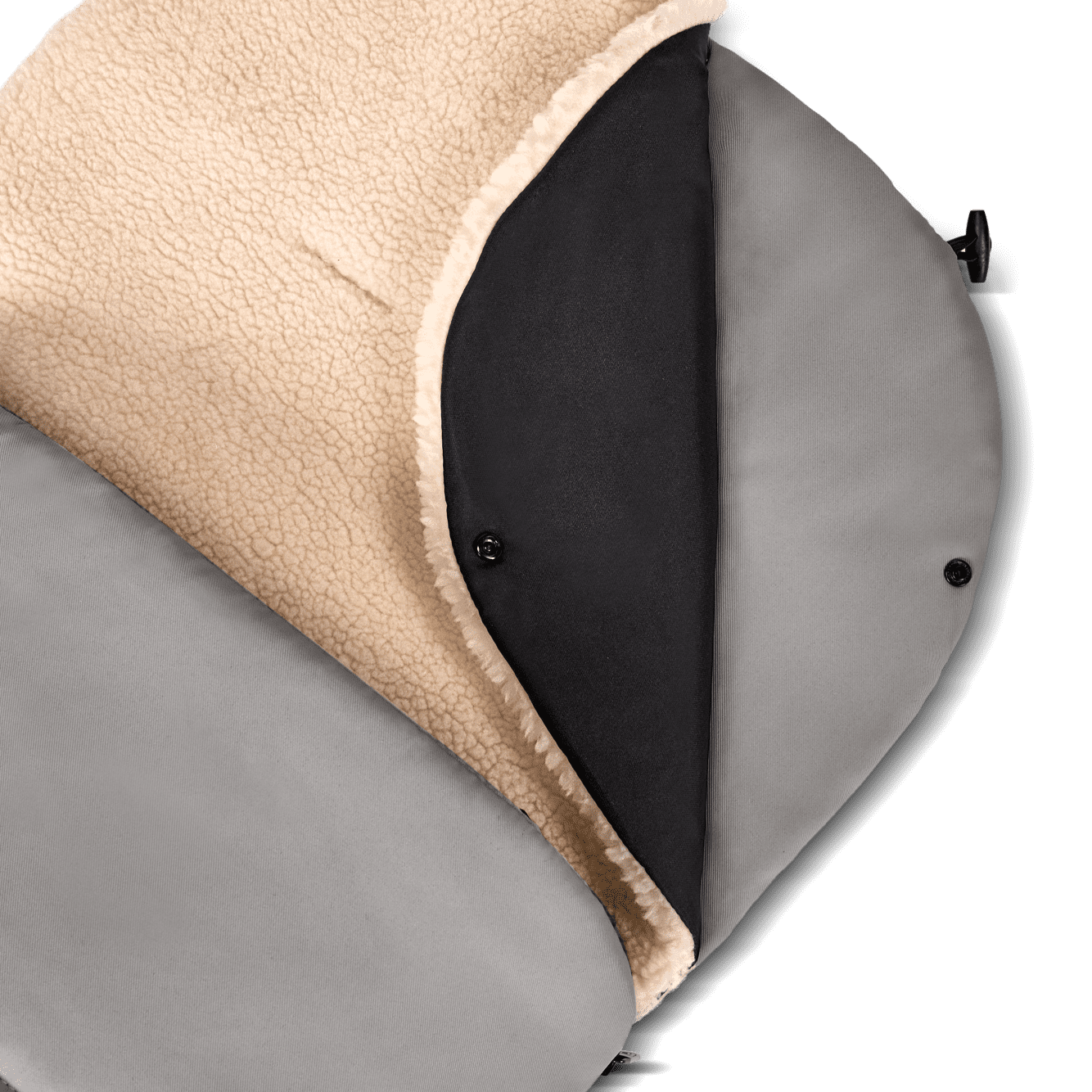 MOON Premium Winterfußsack mit Kunstfelleinsatz ghost