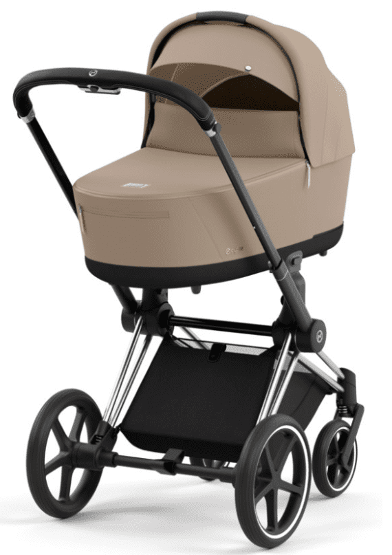 CYBEX PRIAM Kombikinderwagen Chrome Schwarz/Cozy Beige inkl. CYBEX Platinum Fußsack Sepia Black CYBEX PRIAM Kombikinderwagen Chrome Schwarz/Cozy Beige inkl. CYBEX Platinum Fußsack Sepia Black