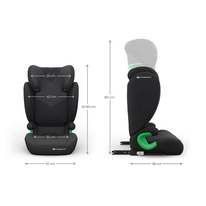 Kinderkraft Autositz JUNIOR FIX 2 PLUS Schwarz