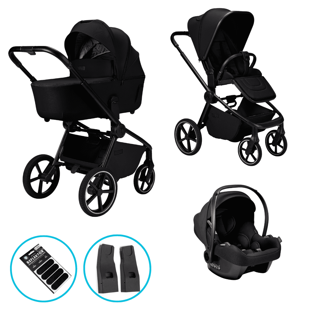 Moon RESEA 2.0 Kombikinderwagen Onyx 3in1 Set inkl. Babyschale 