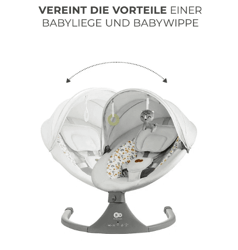 Kinderkraft 2in1 elektrische Babywippe LUMI 2 hellgrau Kinderkraft 2in1 elektrische Babywippe LUMI 2 hellgrau