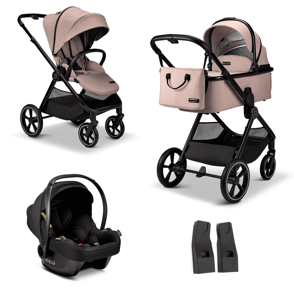 Moon AURA Kombikinderwagen Sand 3in1 Set inkl. Babyschale Moon AURA Kombikinderwagen Sand 3in1 Set inkl. Babyschale