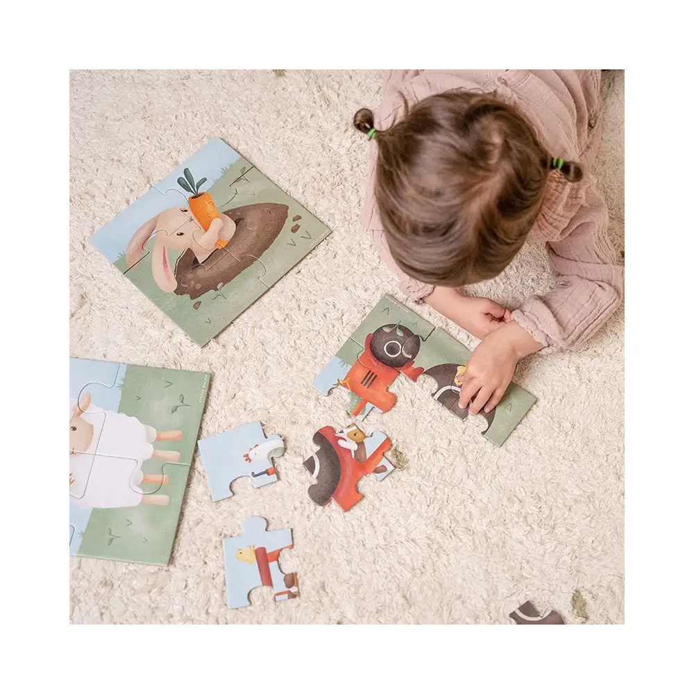 Little Dutch 4 in 1 Puzzle Set Little Farm