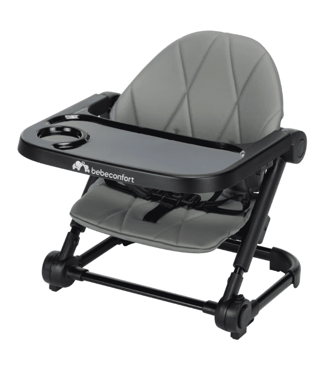 bebeconfort Sitzerhöhung Moly mit abnehmbarem Tablett Mineral Grey