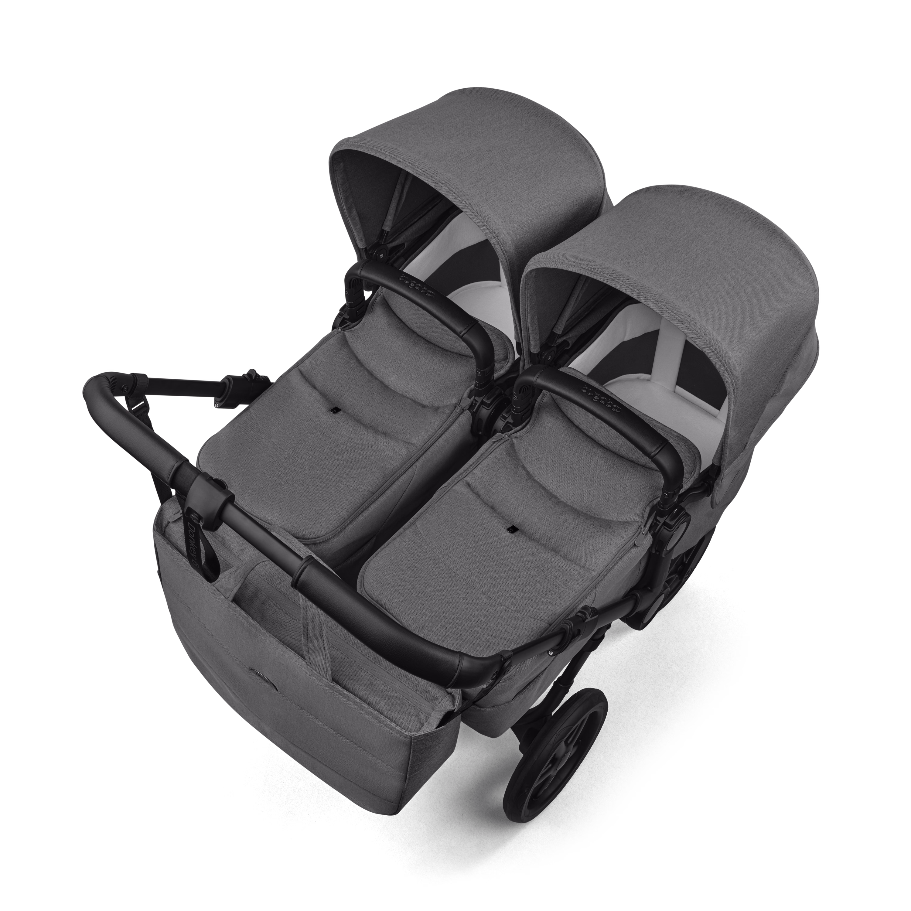 Bugaboo Donkey 6 Twin - Zwillingskinderwagen Moon Grey