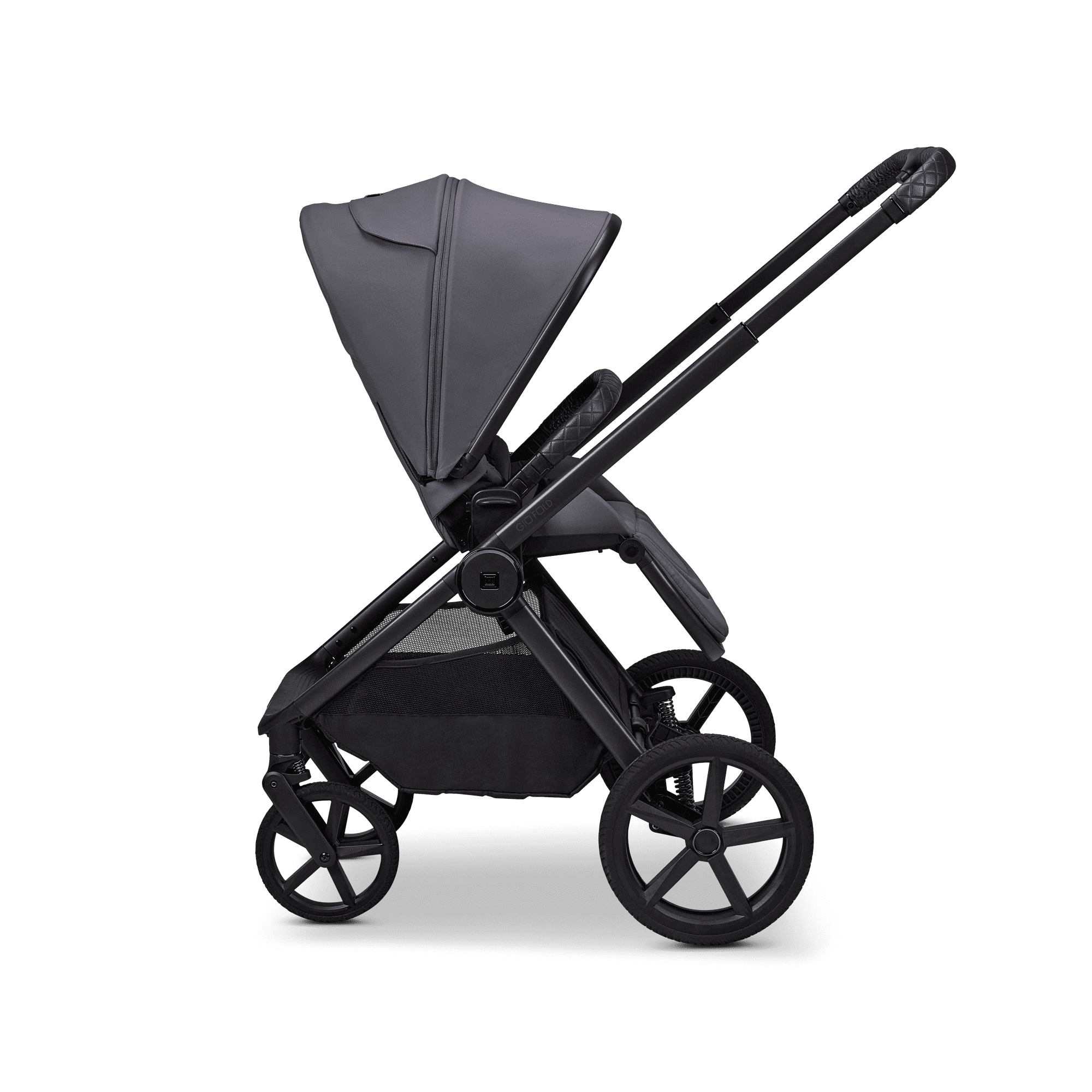 Moon GIO Fold 3in 1 Kombikinderwagen Graphite mit Babyschale Cosmo 2.0 und Lightweight-Rädern