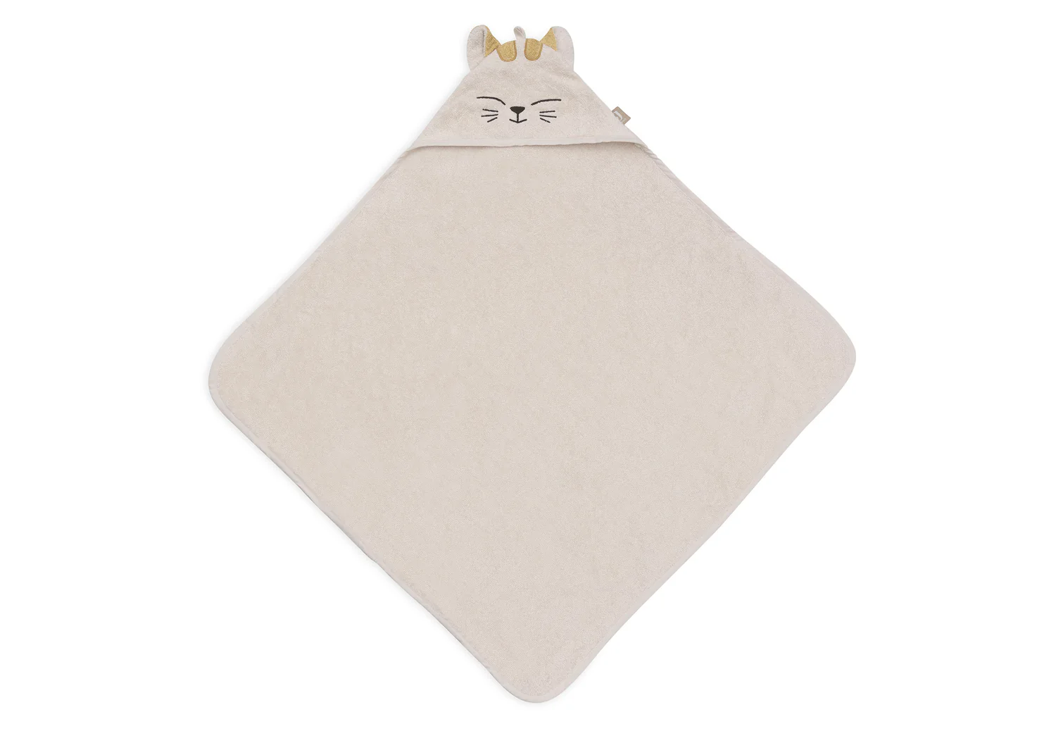 Jollein Kapuzenhandtuch Frottee 75×75 Charlie Cat – Entdecke das weiche Jollein Badehandtuch-Cape für dein Baby. Wärmend, saugstark, mit süßen Ohren – perfekt nach dem Baden und ein Highlight im Babyzimmer.