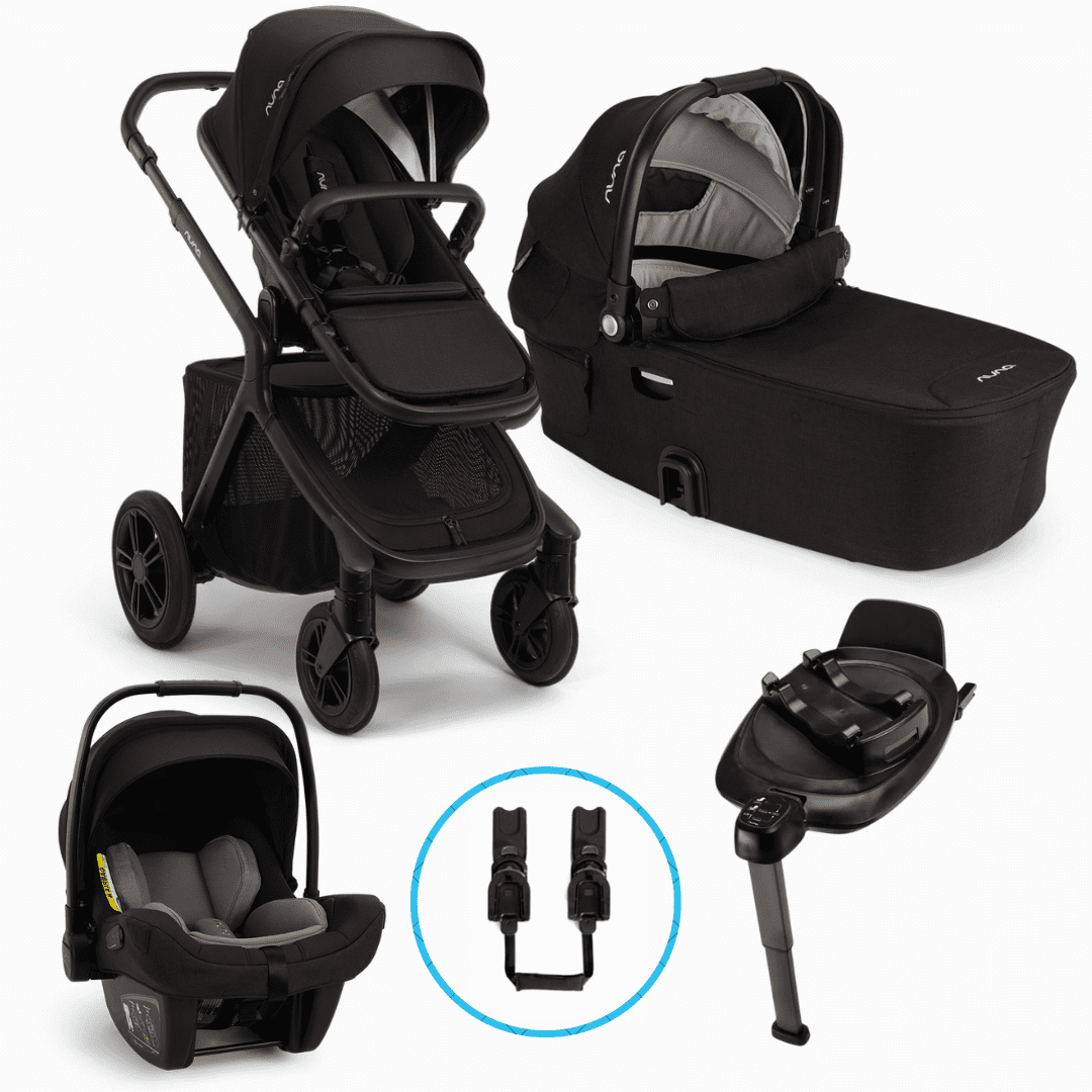 Nuna Demi Icon 5in1 Kinderwagen-Set Caviar inkl. Pipa next Caviar und Base next