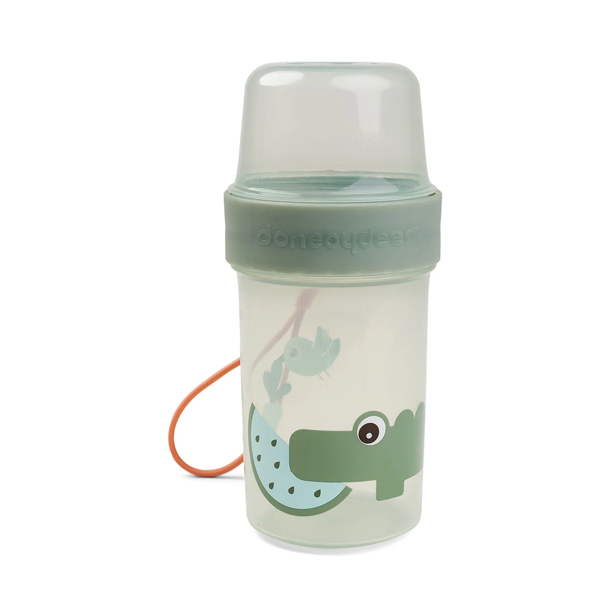 Done by Deer - To go 2-way Snack-Behälter Croco Green Done by Deer - To go 2-way Snack-Behälter Croco Green