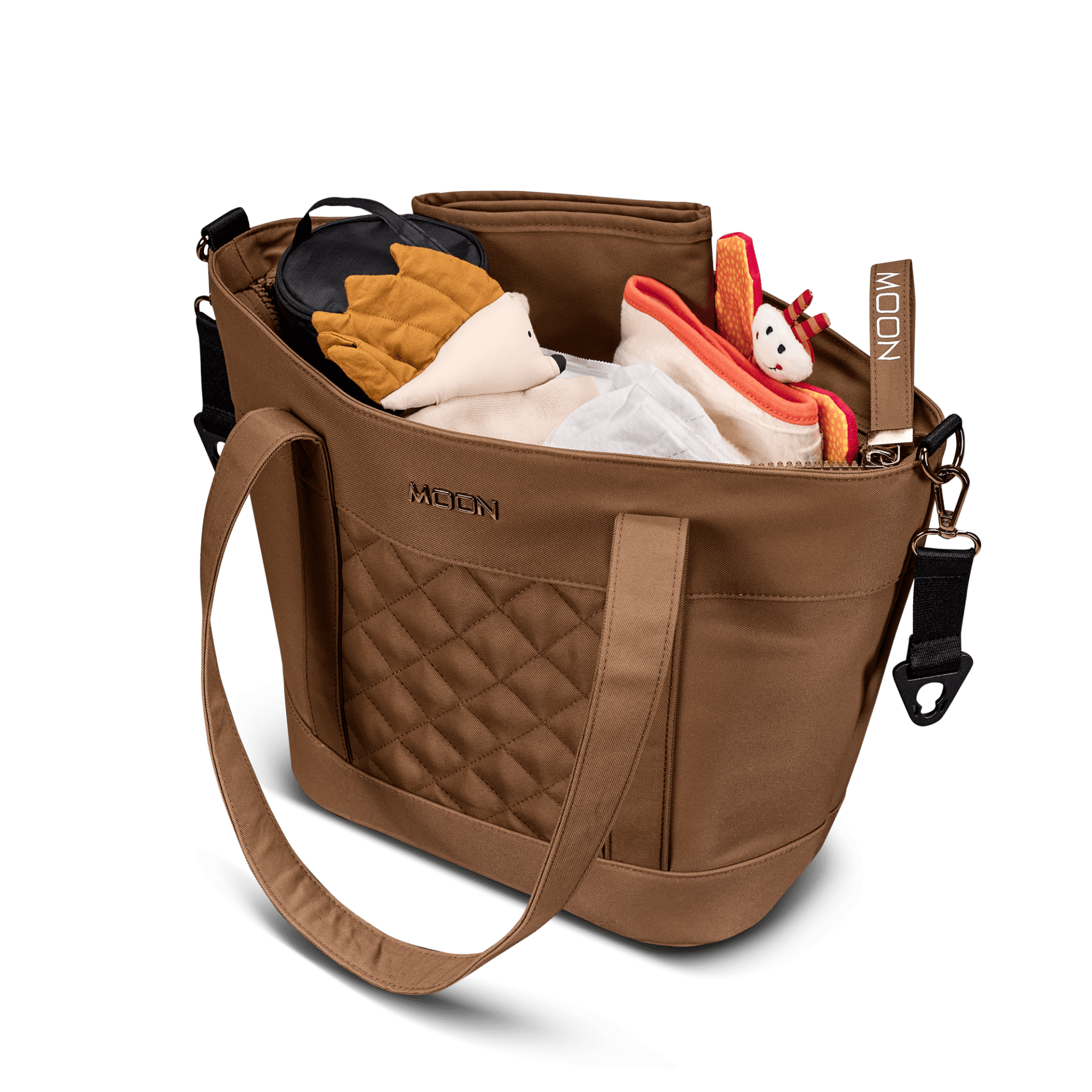 Moon V-Shape Bag Cognac - Wickeltasche 