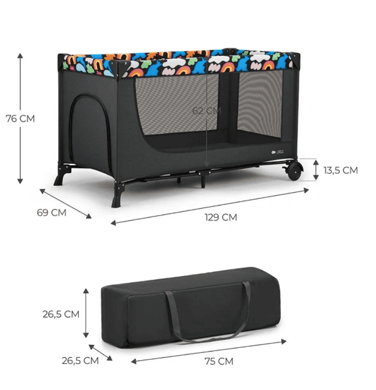Kinderkraft 2in1 Reisebett JOY 2 happy shapes