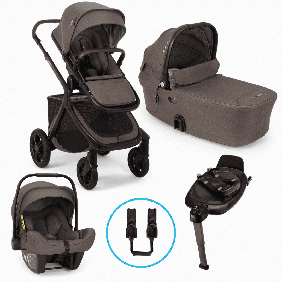Nuna Demi Icon 5in1 Kinderwagen-Set Chestnut inkl. Pipa next Chestnut und Base next