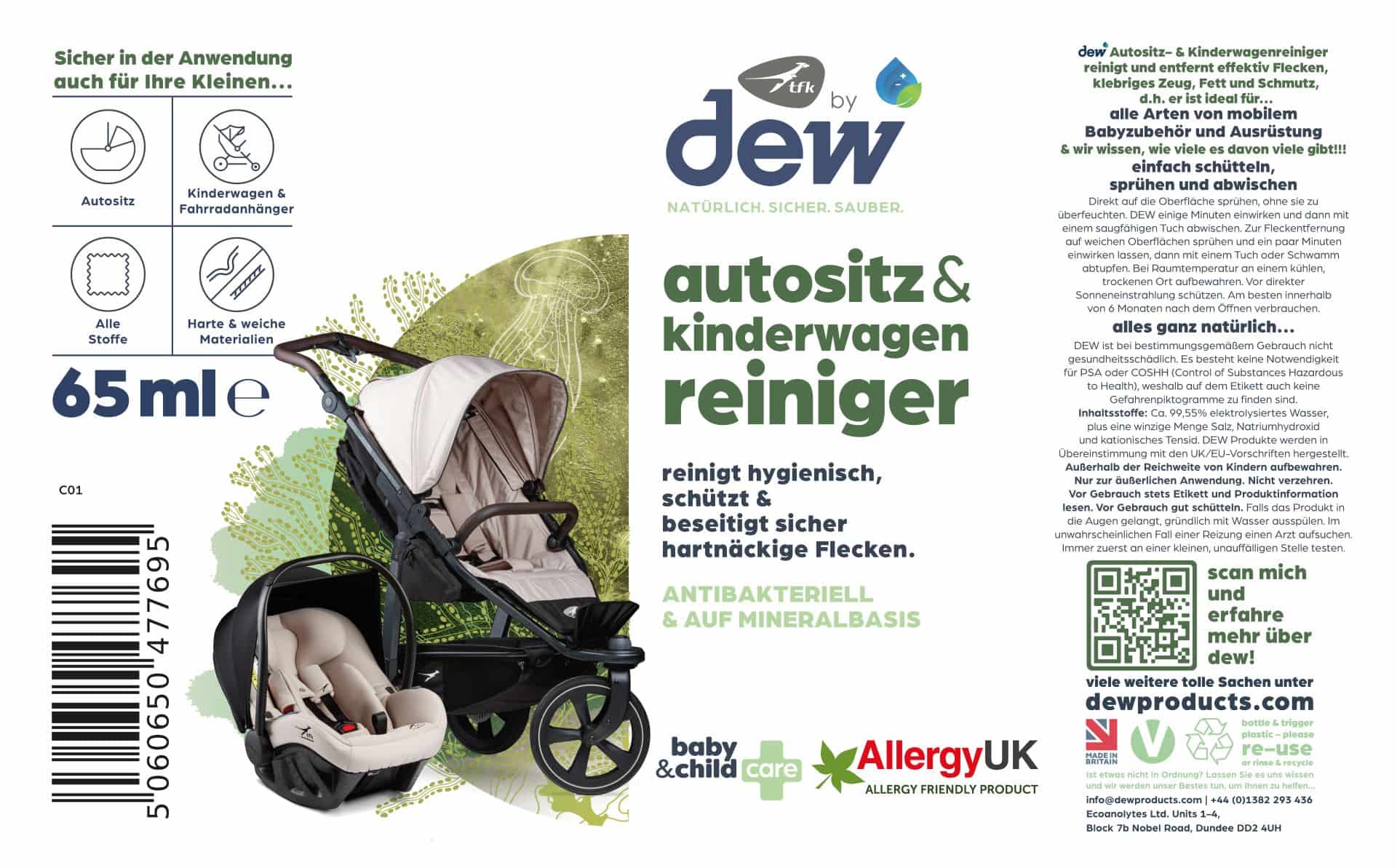 TFK by dew - Autositz und Kinderwagen Reiniger (65ml) TFK by dew - Autositz und Kinderwagen Reiniger (65ml)