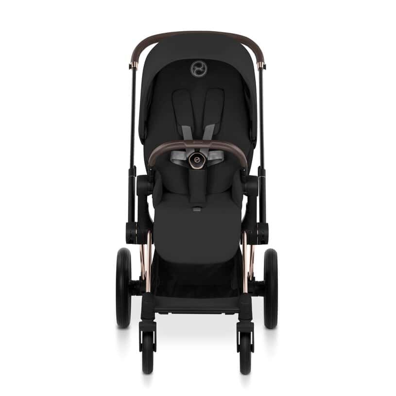 Cybex Priam Komfort Kinderwagen Set 4in1 Rosegold / Sepia Black inkl. Cloud T Plus Sepia Black und Base T
