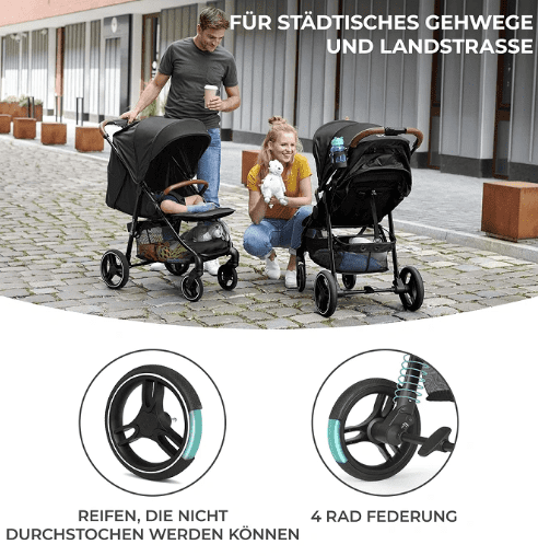 Kinderkraft Buggy GRANDE PLUS Schwarz
