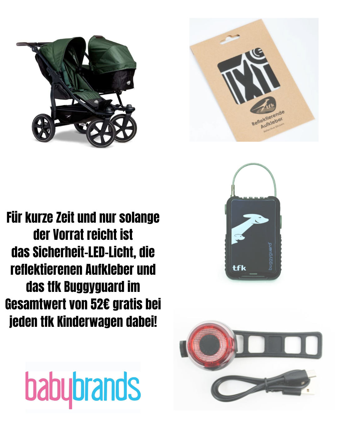 TFK duo 2 Geschwisterwagen (inkl. Sicherheitskit bis zum 31.07.2025)