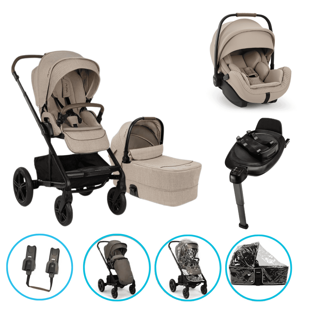 Nuna MIXX next 4in1 Kinderwagen Set Cosmopolitan inkl. Arra flex Cosmopolitan, Base Next & gratis Zubehör