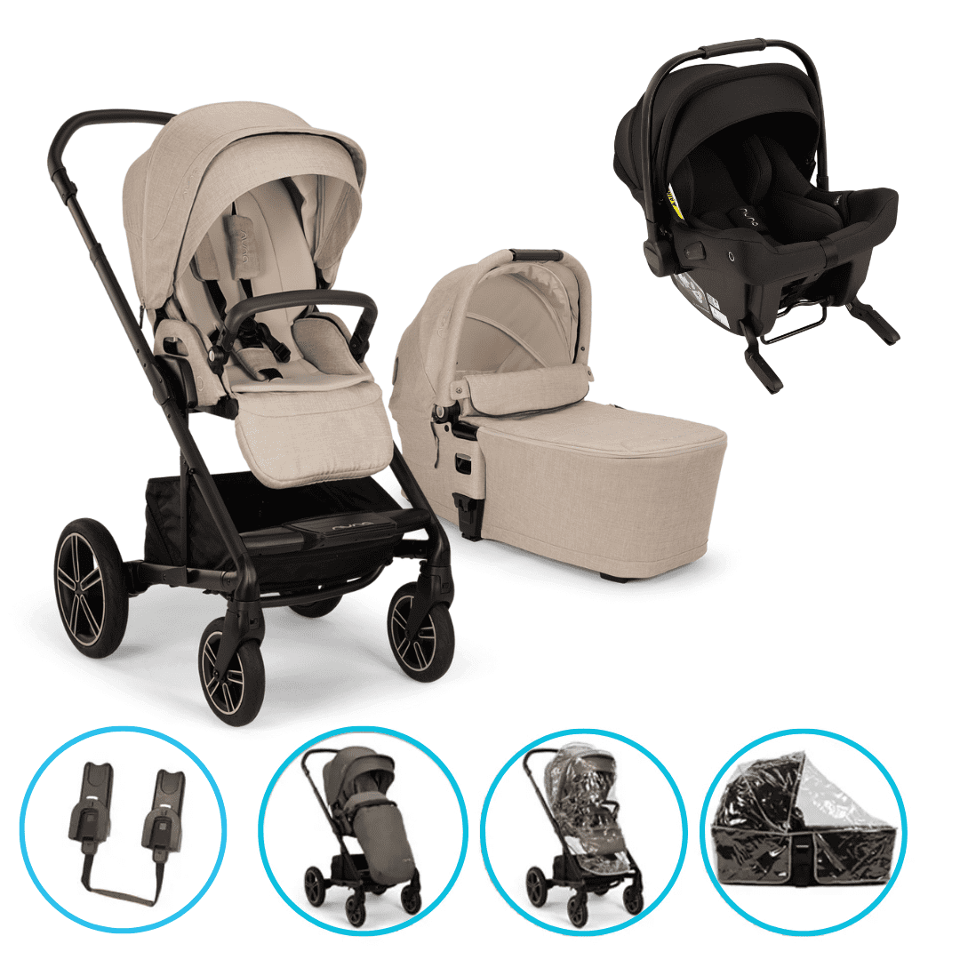 Nuna MIXX next 3in1 Kinderwagen Set Biscotti inkl. Pipa Urbn und gratis Zubehör