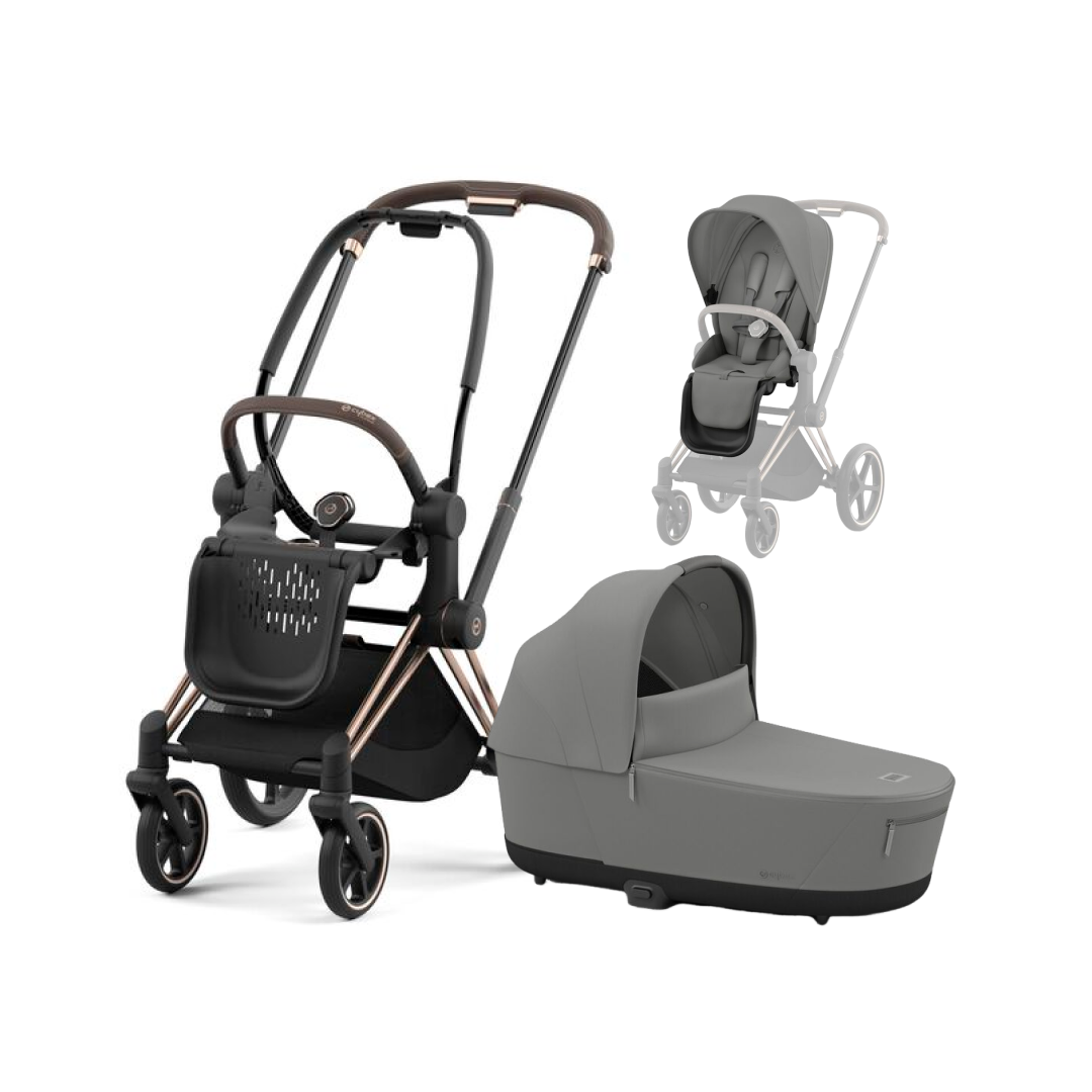 CYBEX PRIAM Kombikinderwagen rosegold mirage grey CYBEX PRIAM Kombikinderwagen rosegold mirage grey