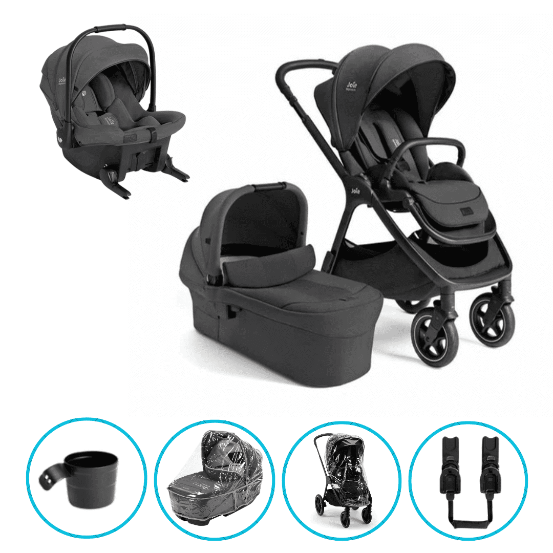 Joie Signature Finiti 7in1 Kinderwagen Set Ebony inkl. Sprint Babyschale Ebony