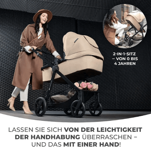 Kinderkraft Kombikinderwagen 4in1 NEWLY beige Kinderkraft Kombikinderwagen 4in1 NEWLY beige