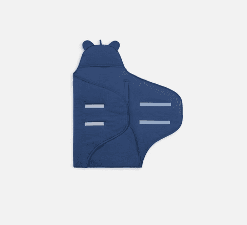 Jollein Einschlagdecke für Babyschale Basic Stripe - Denim Blue