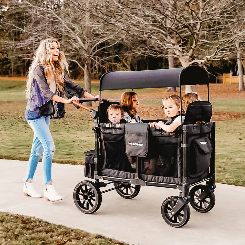 Wonderfold W4 Luxe KinderVan 4-Sitzer Schwarz