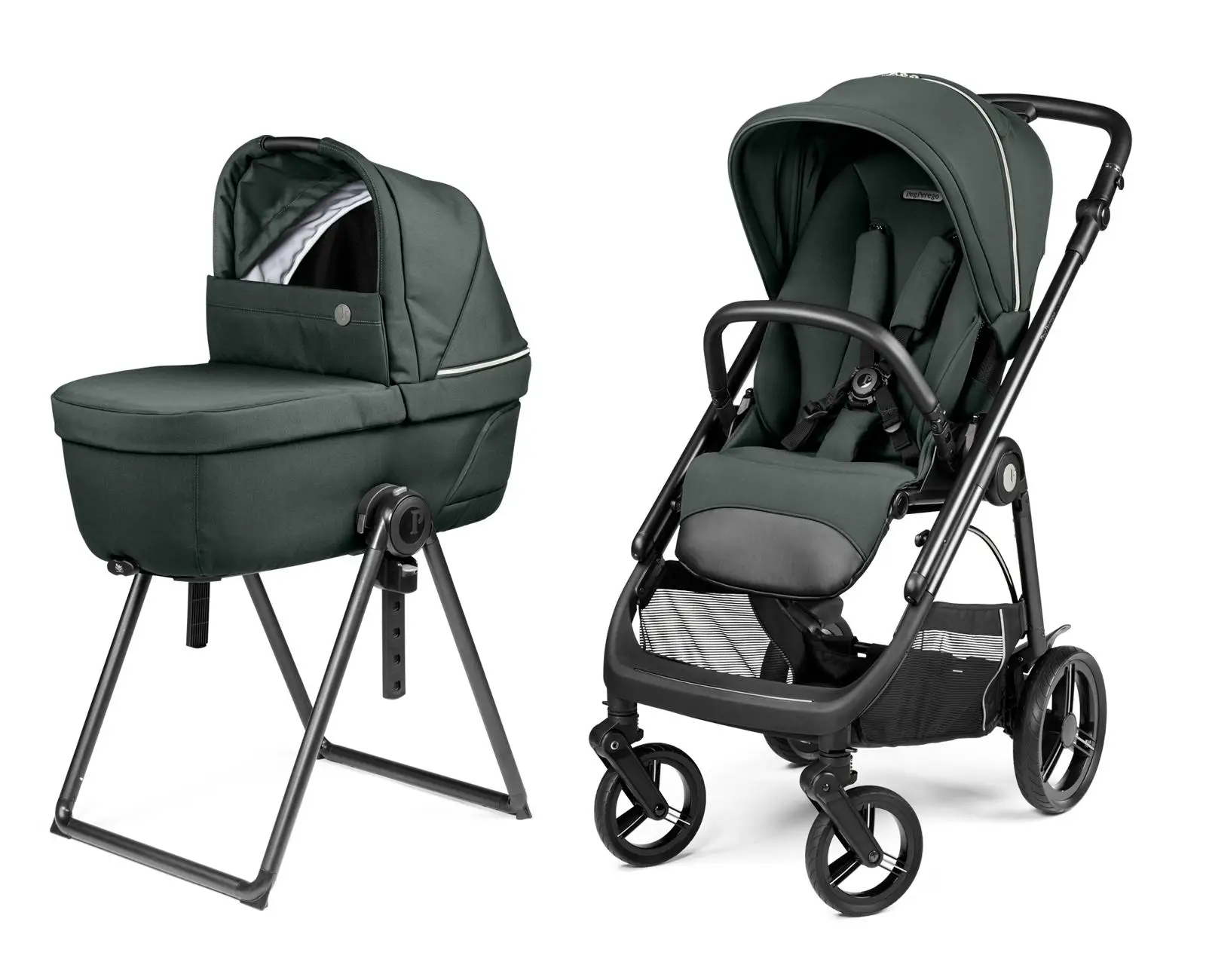Peg Perego Veloce Kombikinderwagen Metal inkl. Culla Belvedere Babywanne Peg Perego Veloce Kombikinderwagen Metal inkl. Culla Belvedere Babywanne