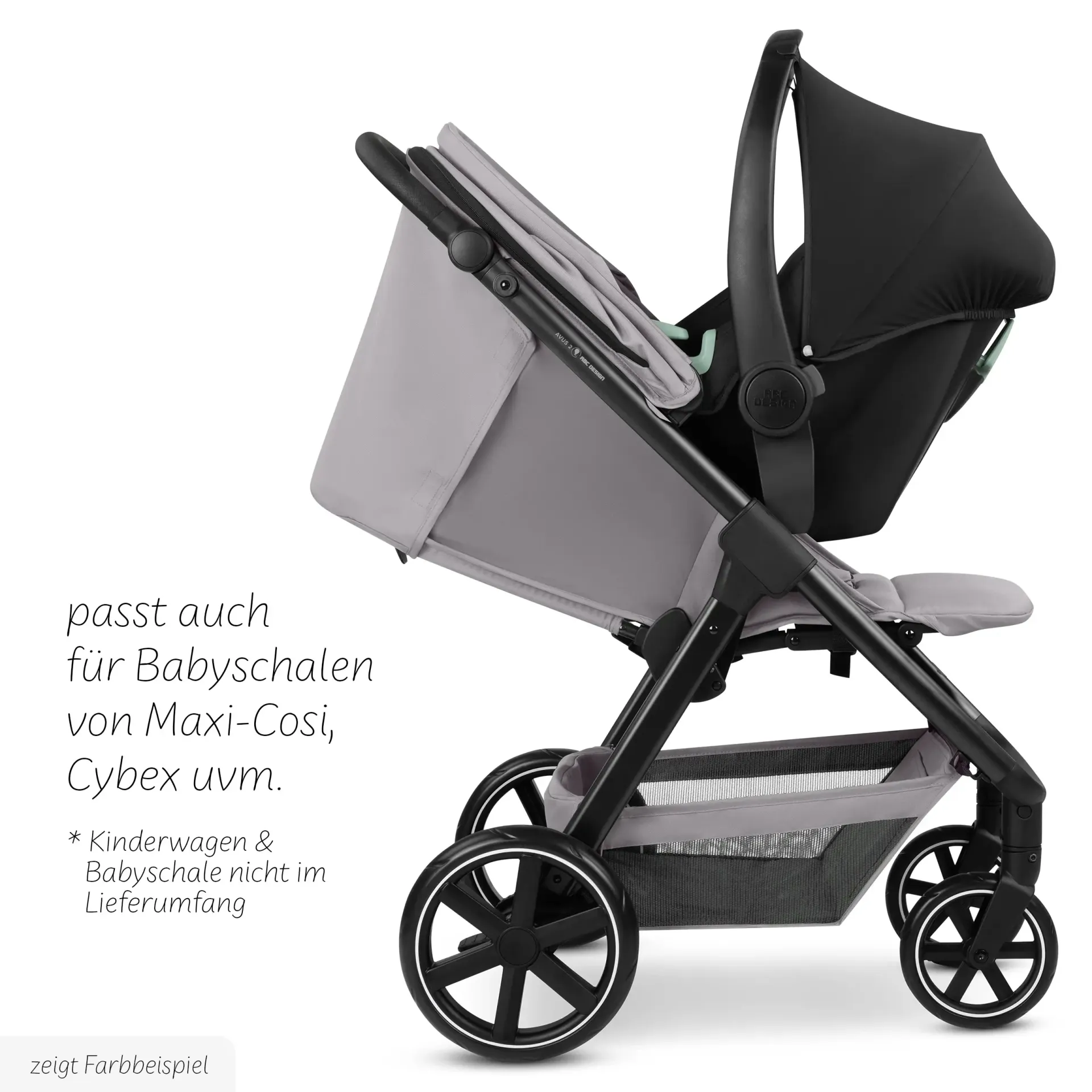 seitenansicht babyschale auf buggy montiert   seitenansicht babyschale auf buggy montiert