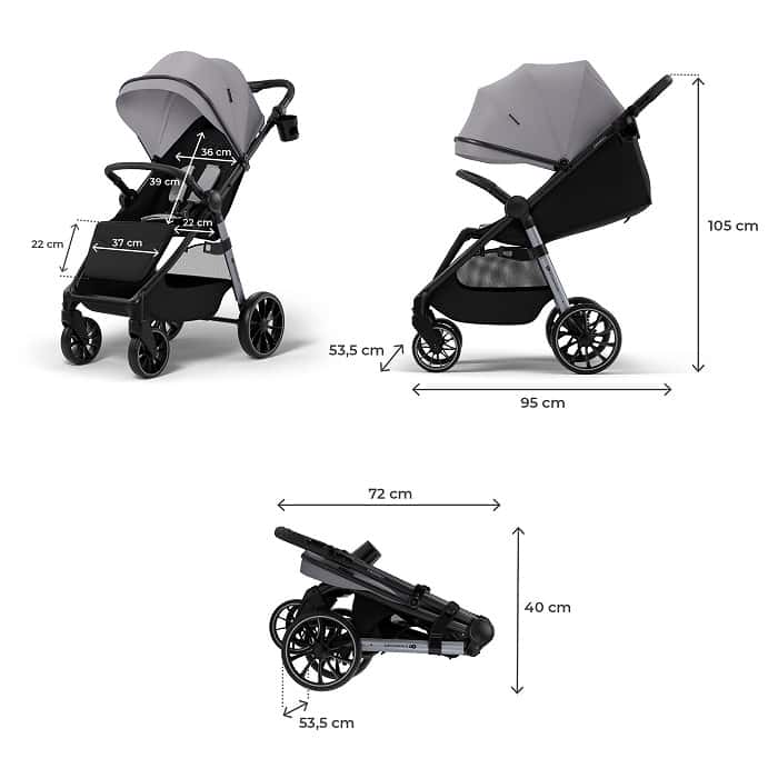 Kinderkraft Buggy GRANDE 2 Grau 