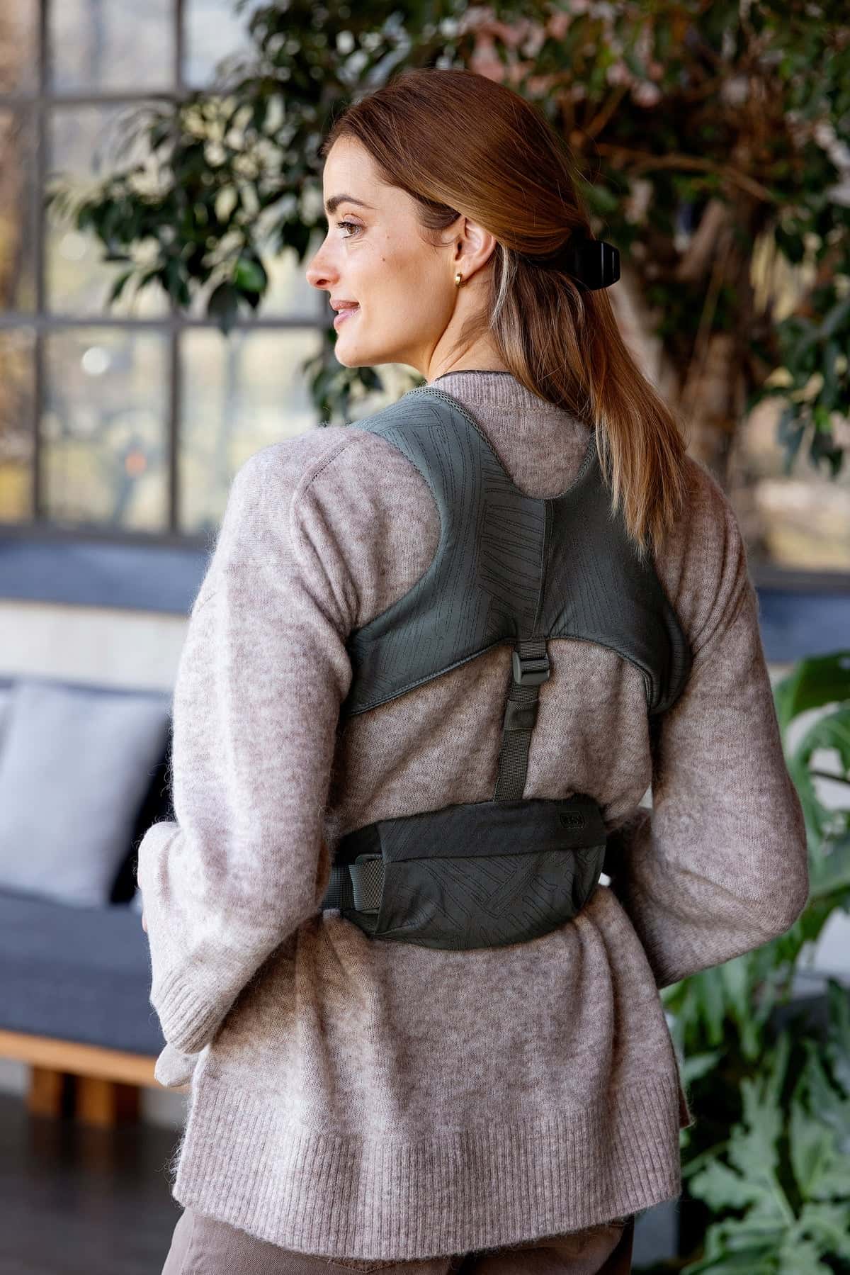 VOKSI Huddle Babytrage Meadow Green Jacquard