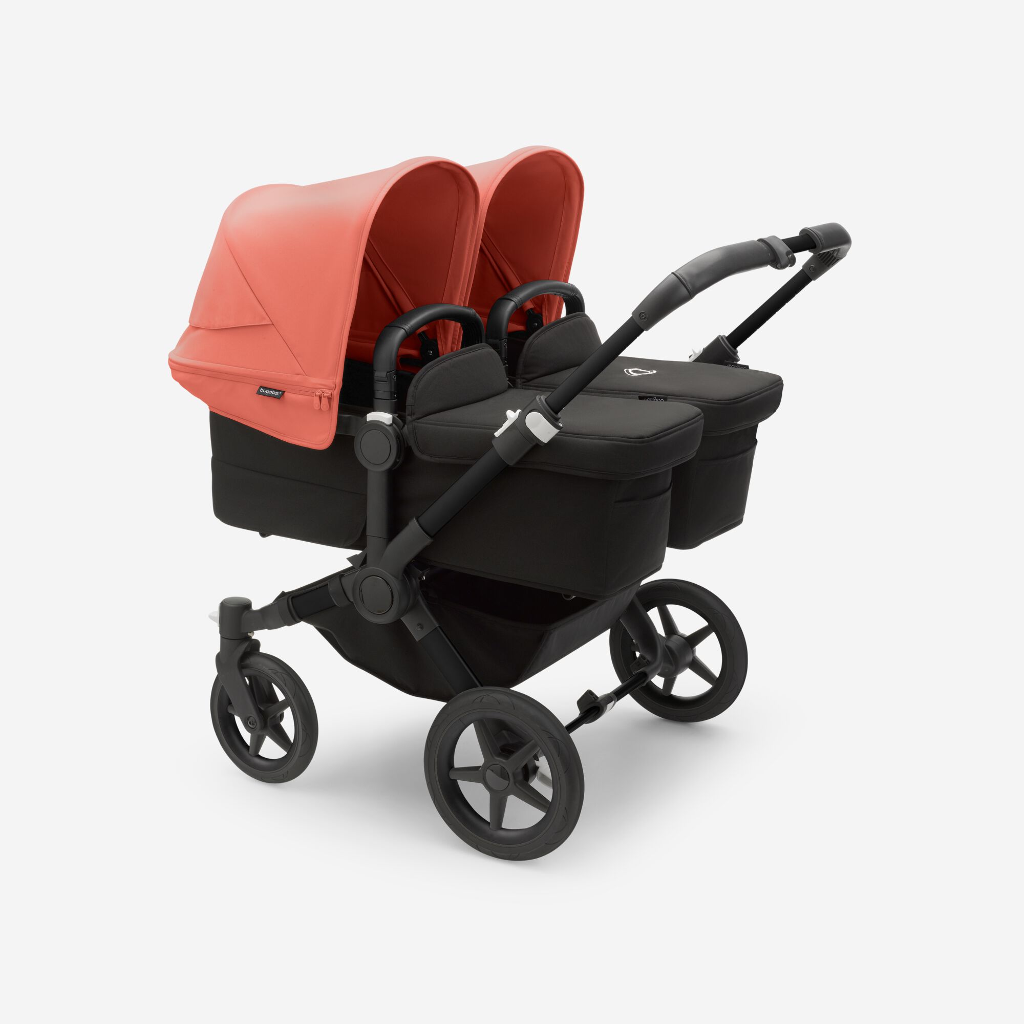 Bugaboo Donkey5 Twin schwarz/ morgenrot - Zwillingskinderwagen Bugaboo Donkey5 Twin schwarz/ morgenrot - Zwillingskinderwagen