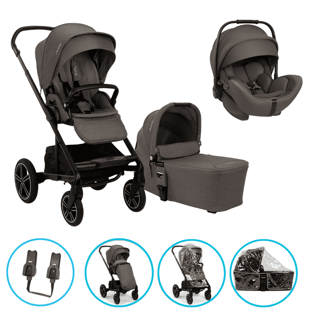 Nuna MIXX next 3in1 Kinderwagen Set Thunder inkl. Arra flex Thunder & gratis Zubehör