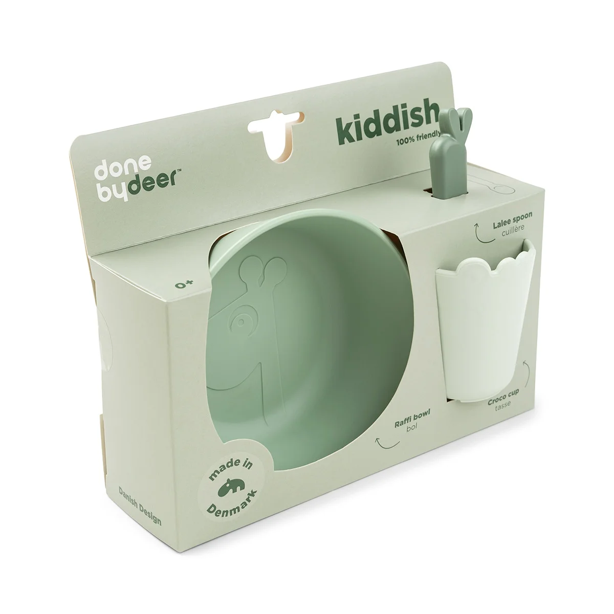 Done by Deer Erstes Silikon Geschirr - Set - Green Done by Deer Erstes Silikon Geschirr - Set - Green