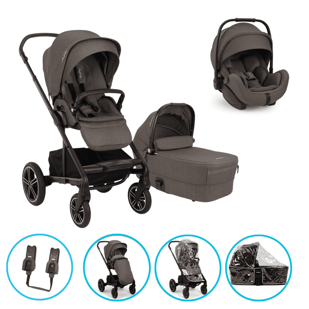 Nuna MIXX next 3in1 Kinderwagen Set Chestnut inkl. Arra flex Chestnut & gratis Zubehör