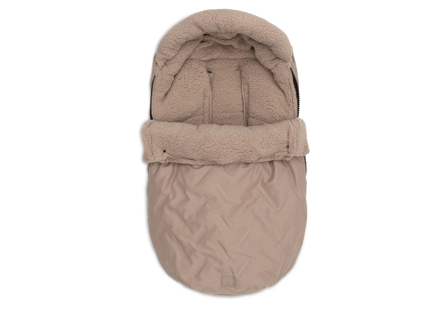 Jollein Fußsack gruppe 0+ 3/5 Punkte - Embossed Milky Coffee