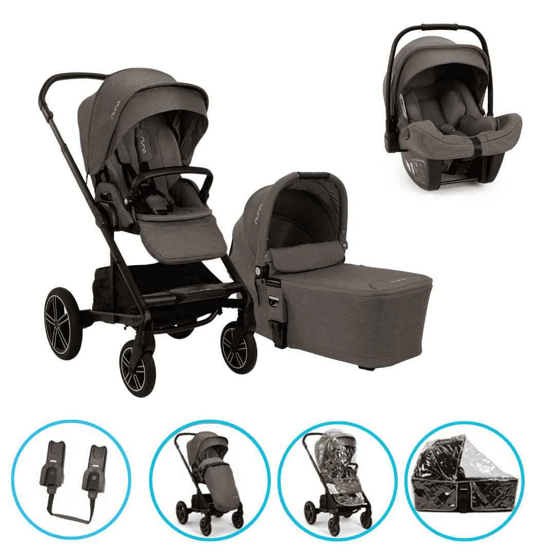 Nuna MIXX next 3in1 Kinderwagen Set Thunder inkl. Arra flex Thunder & gratis Zubehör