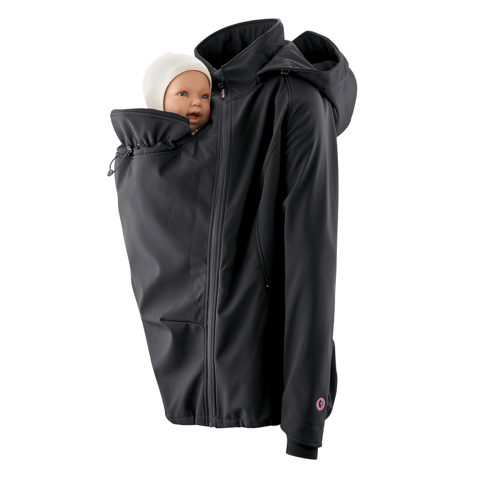 mamalila Softshell-Tragejacke Allrounder - schwarz 3XL