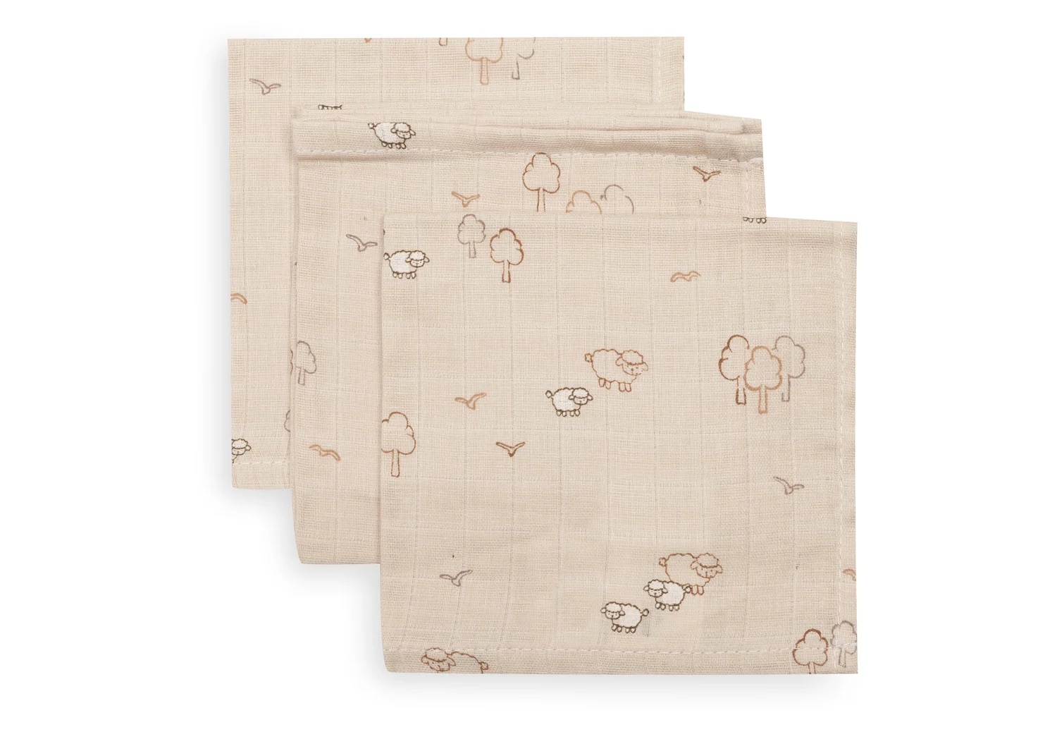 Jollein Waschlappen - 3er Pack Woolly