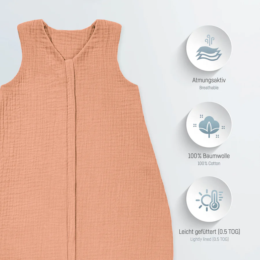 Zöllner Musselin Sommerschlafsack Gr. 80 - Dune