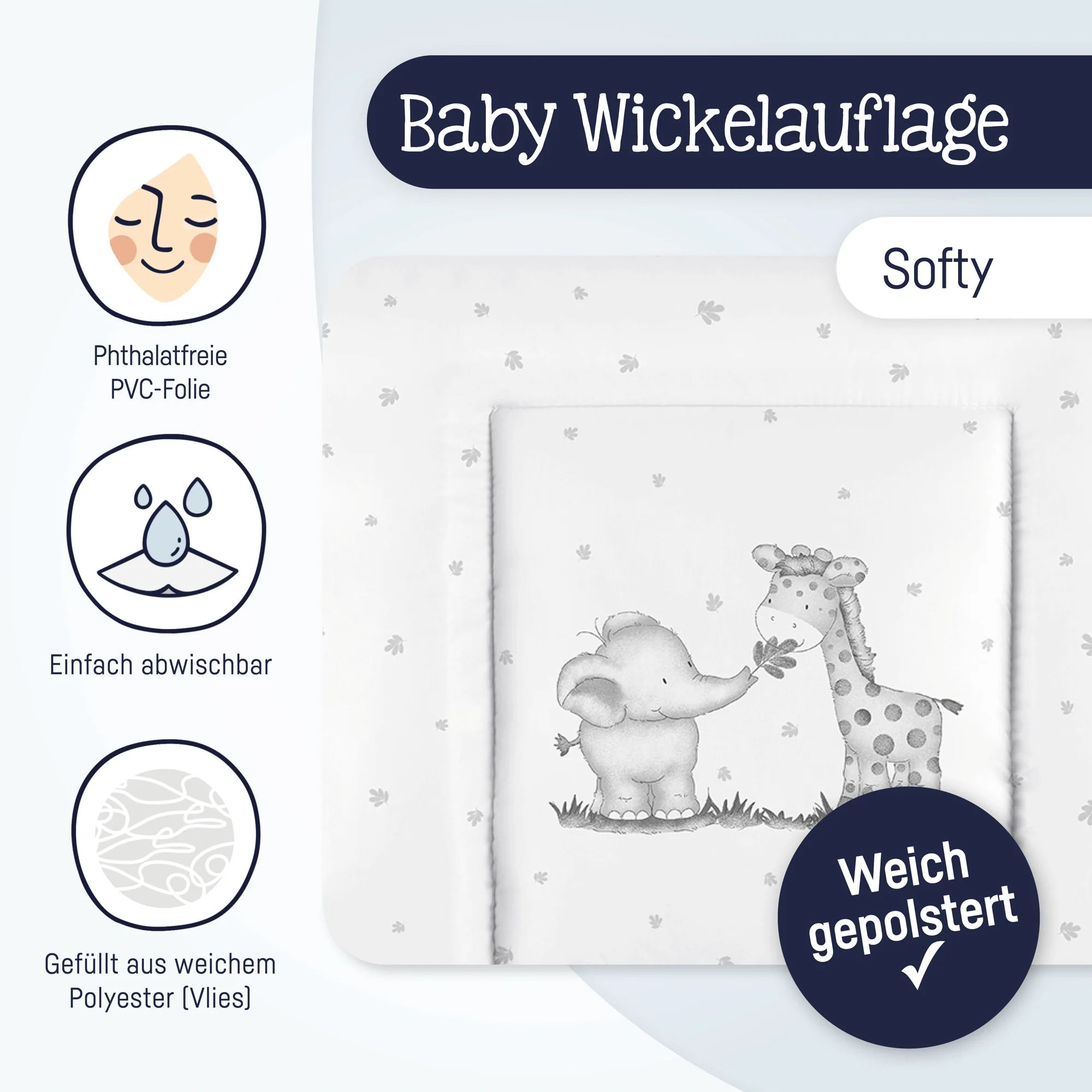Zöllner Wickelauflage Softy 75/75cm Dschungelbande Zöllner Wickelauflage Softy 75/75cm Dschungelbande