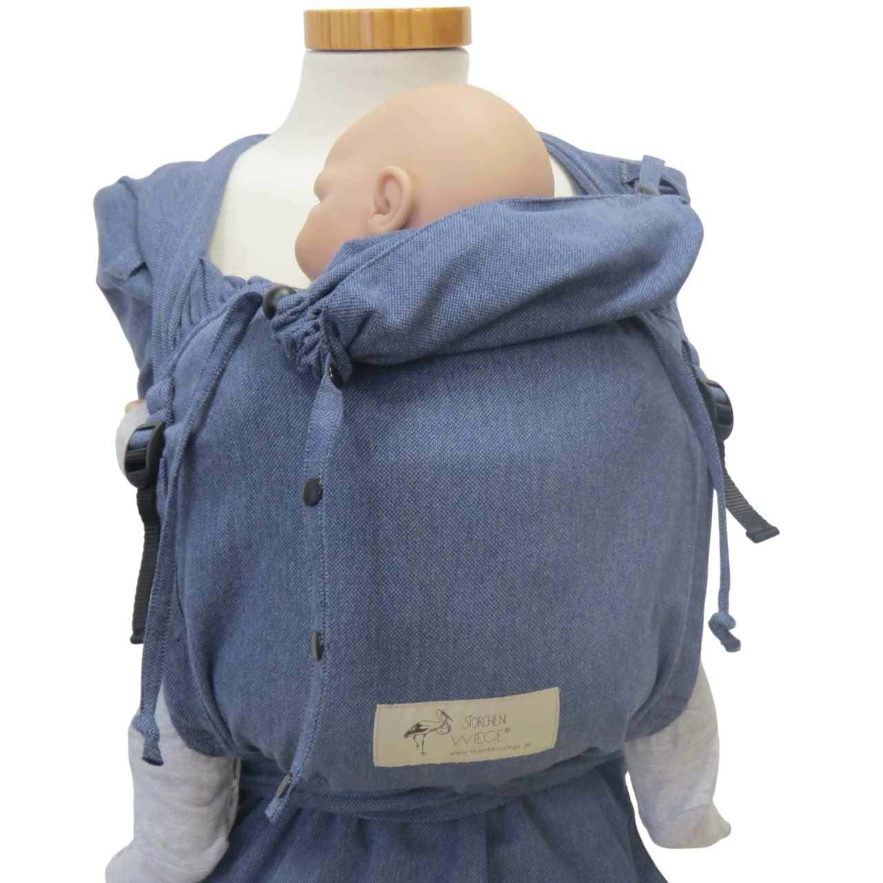 Storchenwiege Wrap Baby Carrier Bondima Babytrage jeans