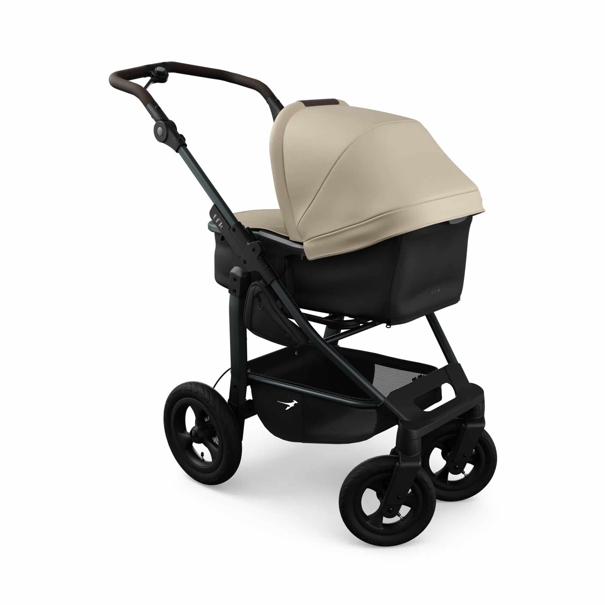 TFK Mono 4 3in1 Kinderwagen Set Sand mit CYBEX Cloud T i-Size Sepia Black & TFK Mono Adapter