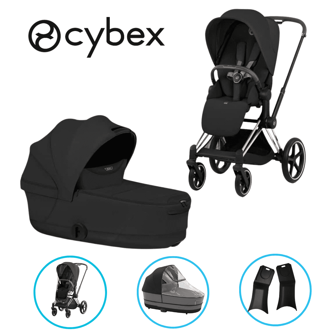 Cybex Priam Komfort 7in1 Kombikinderwagen-Set Rosegold / Sepia Black